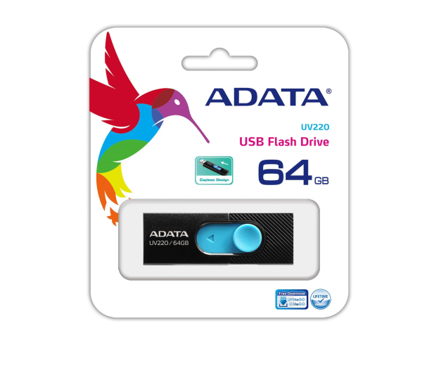 ADATA 64GB UV220 czarno-niebieski - 425749 - zdjęcie 2